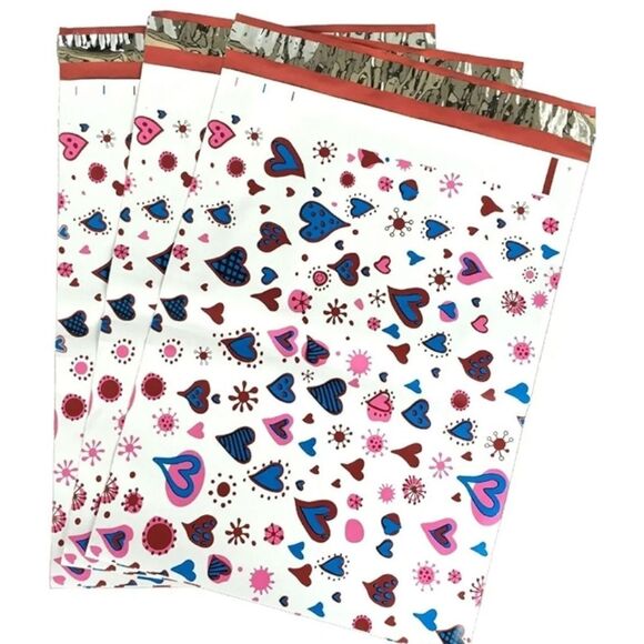 Colorful Heart Pattern Mail Poly Shipping Merchag Supply Swag Boho Cute Fun Y2k - Picture 4 of 14